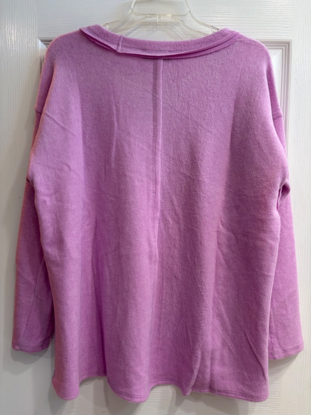 New Zenana Brushed Hacci Pullover Sweatshirt Lightweight Long Sleeve Top S/M - Picture 5 of 6